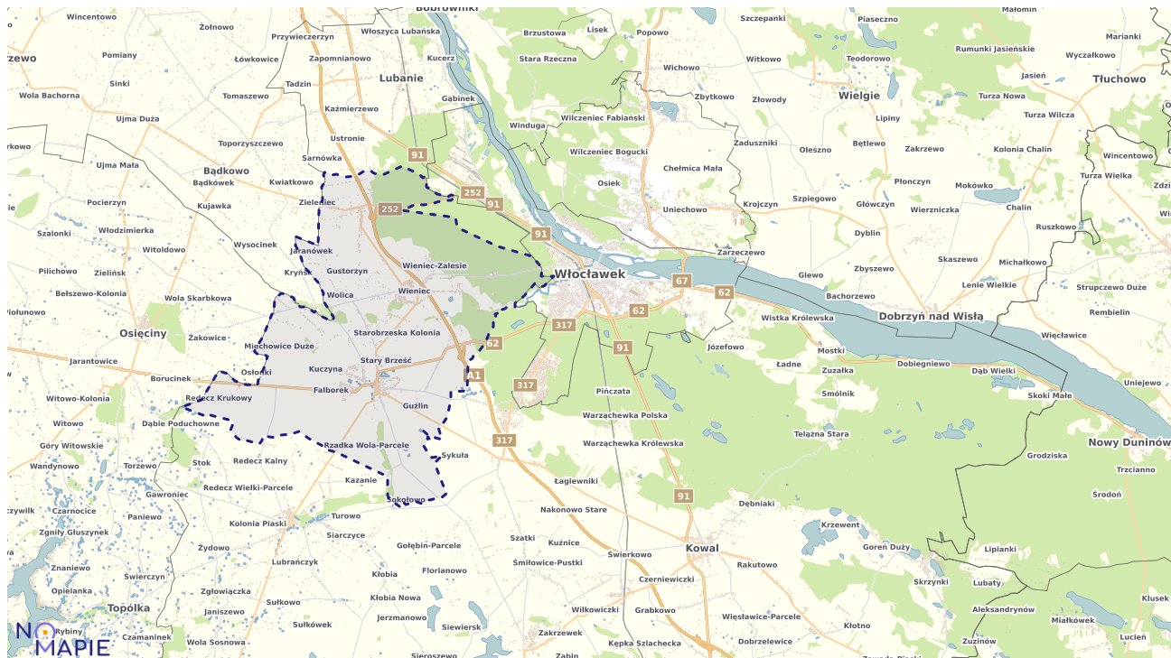 Mapa Brześcia Kujawskiego
