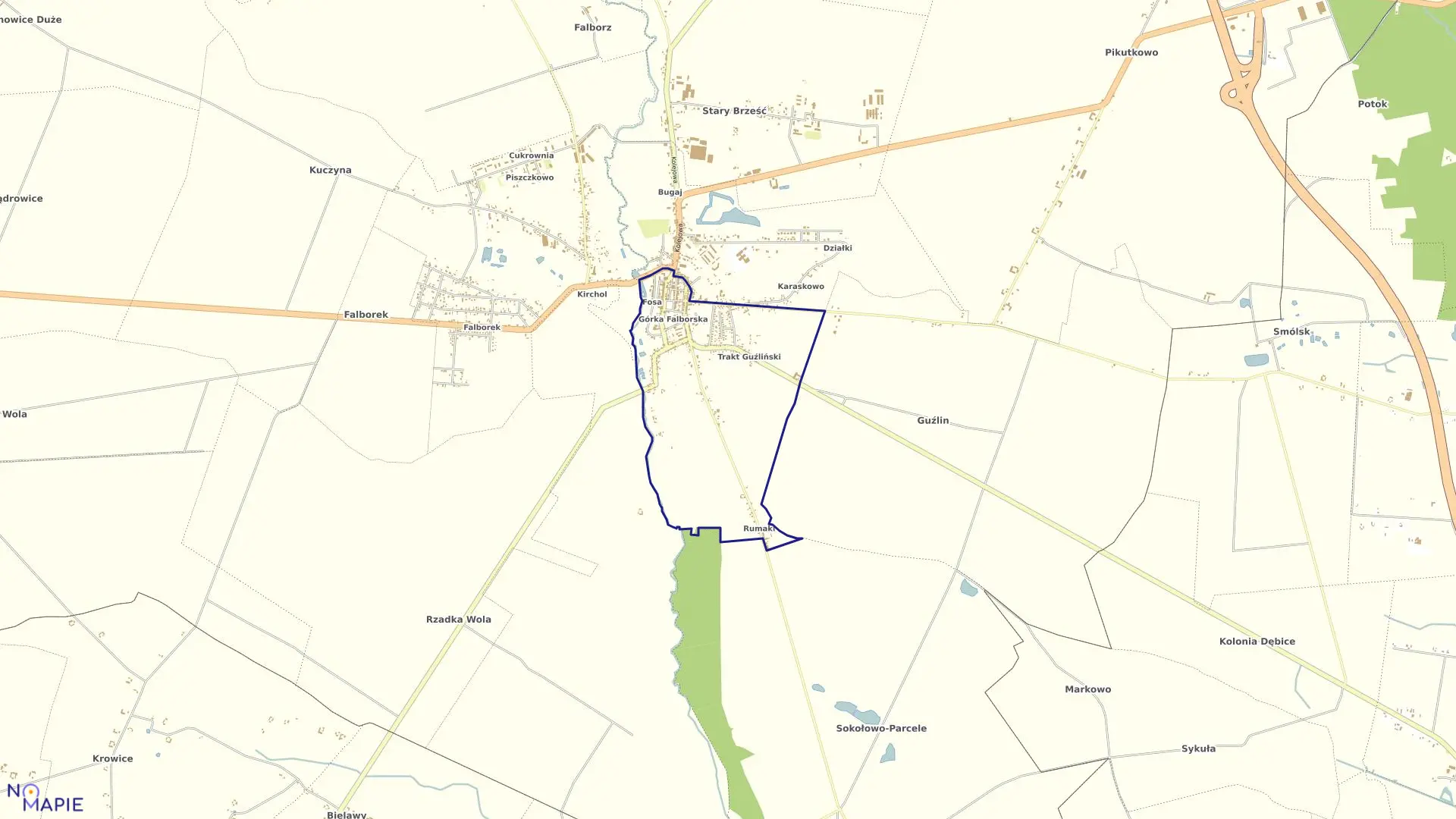 Mapa obrębu M. Brześć Kuj. 3 w gminie Brześć Kujawski